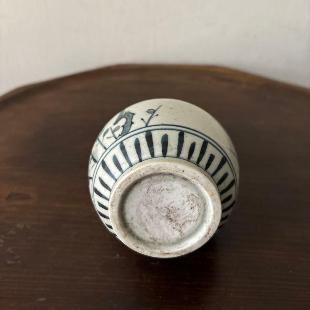 伊万里染付　徳利　一輪挿し　古道具　アンティーク　骨董　古美術　花器　傷　検李朝