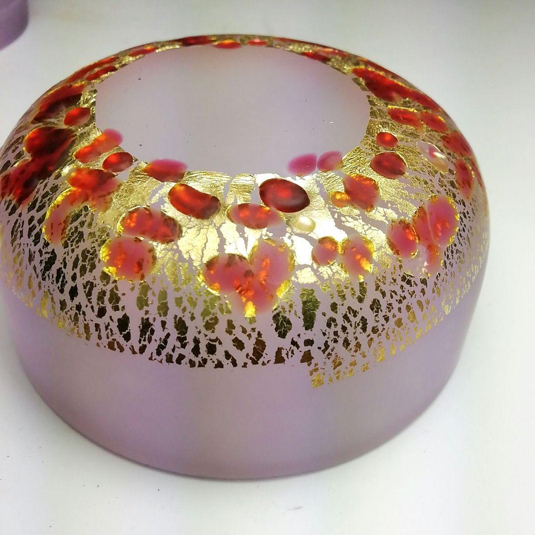 S666 棗 『ぎやまん』『北一硝子』『茶入』 共箱 茶道具