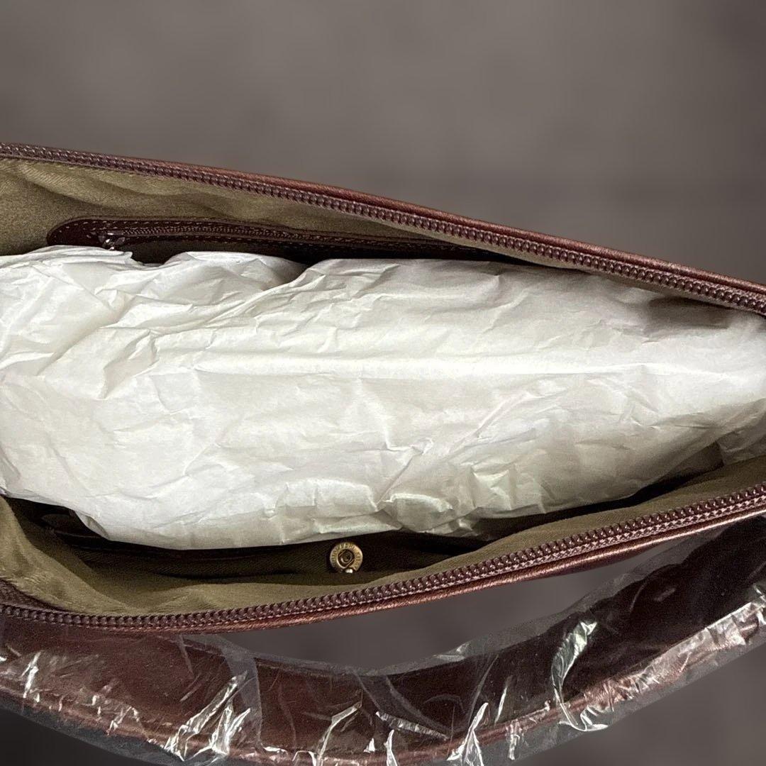 kitamura ブラウンレザー ショルダーバッグ