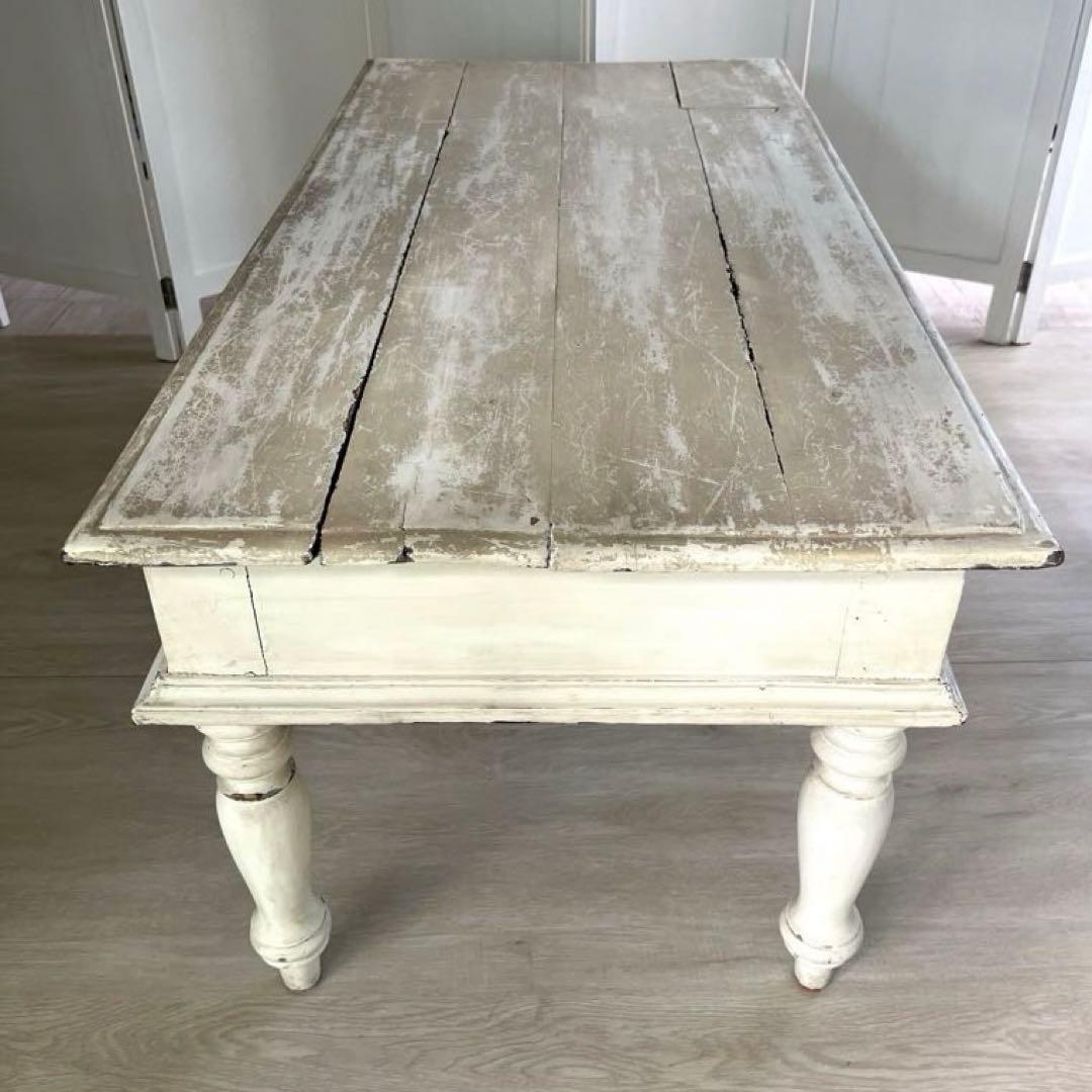 シャビーシック ロココ調 アンティーク センターテーブル ローテーブル