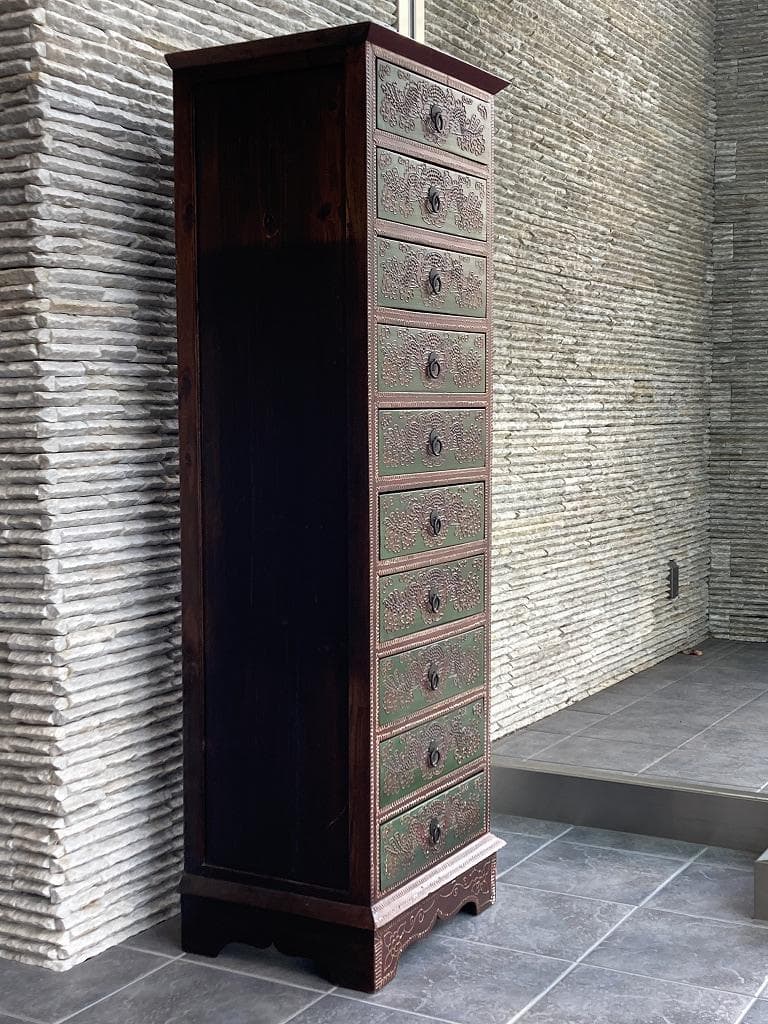 アンティーク シノワズリ 10段引出し チェスト 東洋家具 唐箪笥 中国