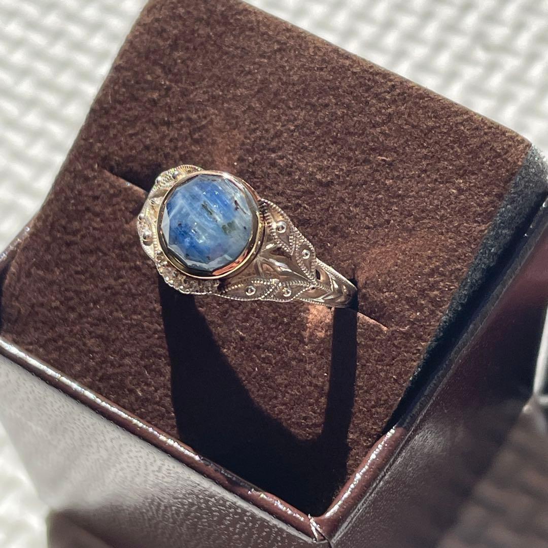 【新品】agete アガット　K10 SILVER シルバーリング　カイヤナイト