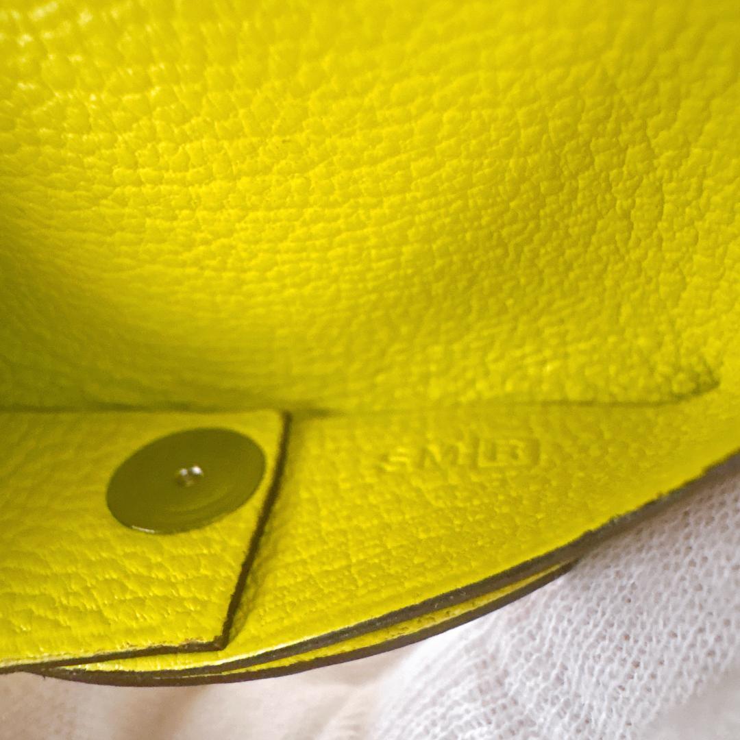 美品✨HERMES バスティア ケース ヴェルソ ブラウン×イエロー