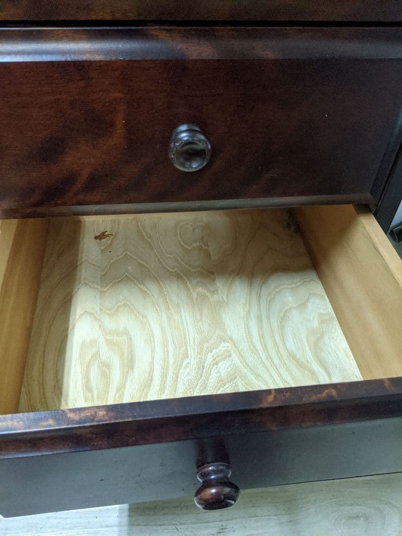 民芸調 スリム チェスト 縦長箪笥 整理タンス 収納 和家具 和モダン 6段