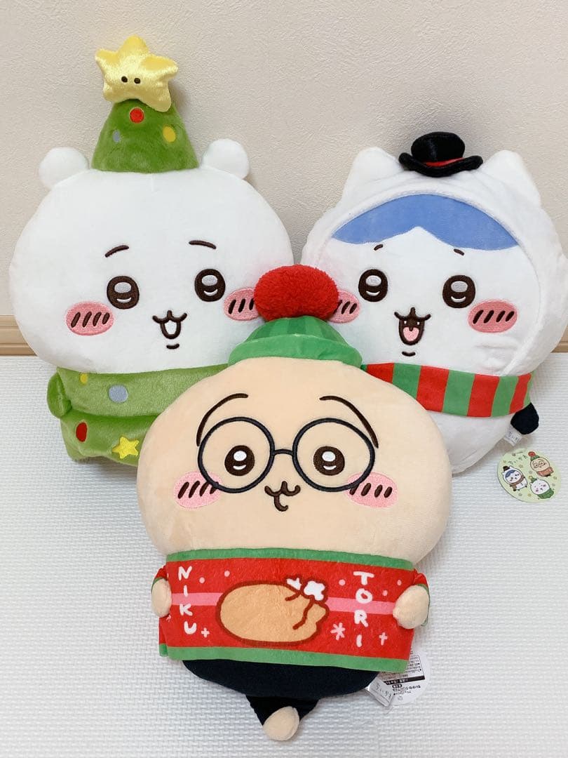 全種コンプ】ちいかわクリスマスBIGぬいぐるみ3体セット ☆ちいかわ