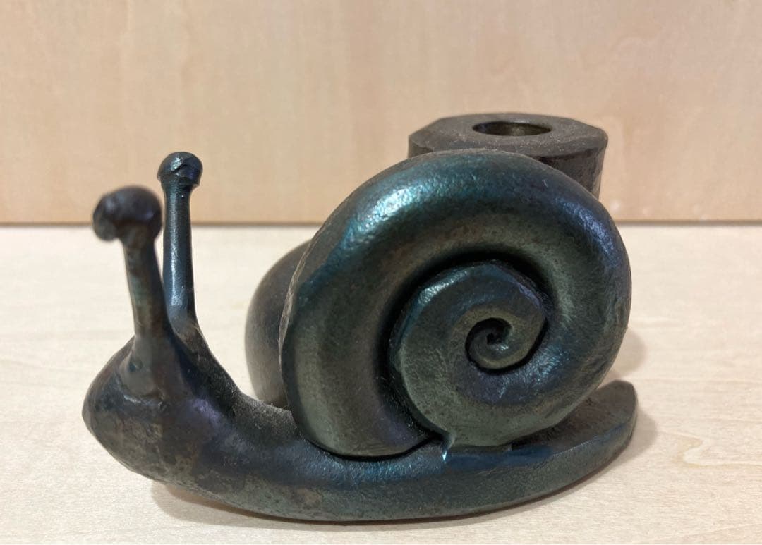 作者不詳 ○鉄のカタツムリのお洒落なペン立て○
