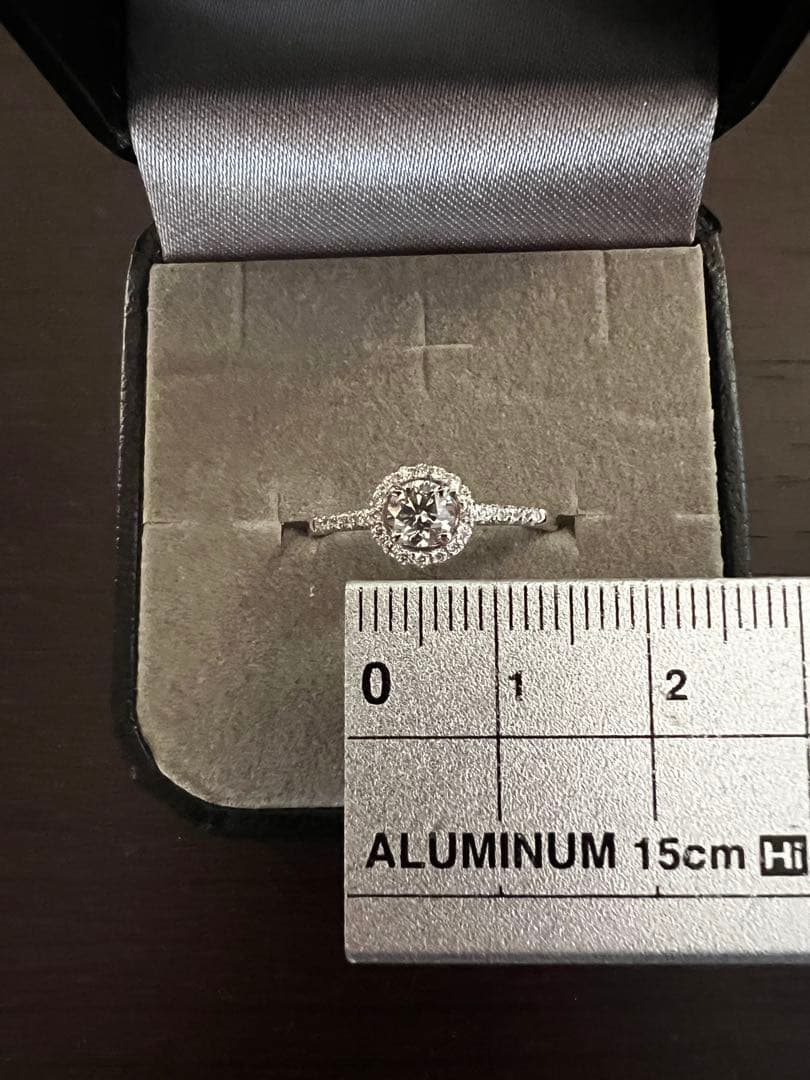 PT900 天然ダイヤモンド計0.609ct リング　12号