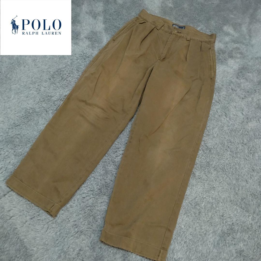 神サイズ】ポロラルフローレン 90s チノパン ツータック Canada - メルカリ