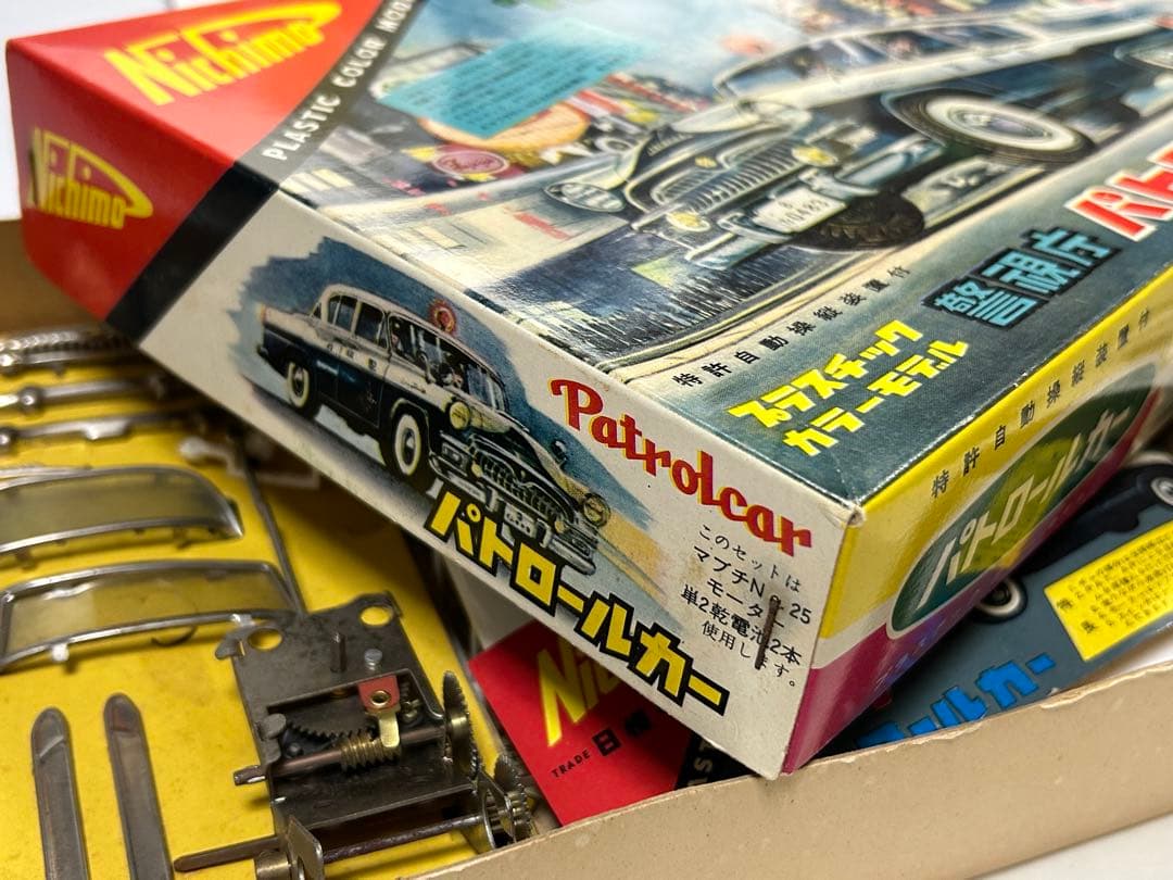 貴重60年以上前 ニチモ ブリキ混成プラモデル 警視庁パトロールカー