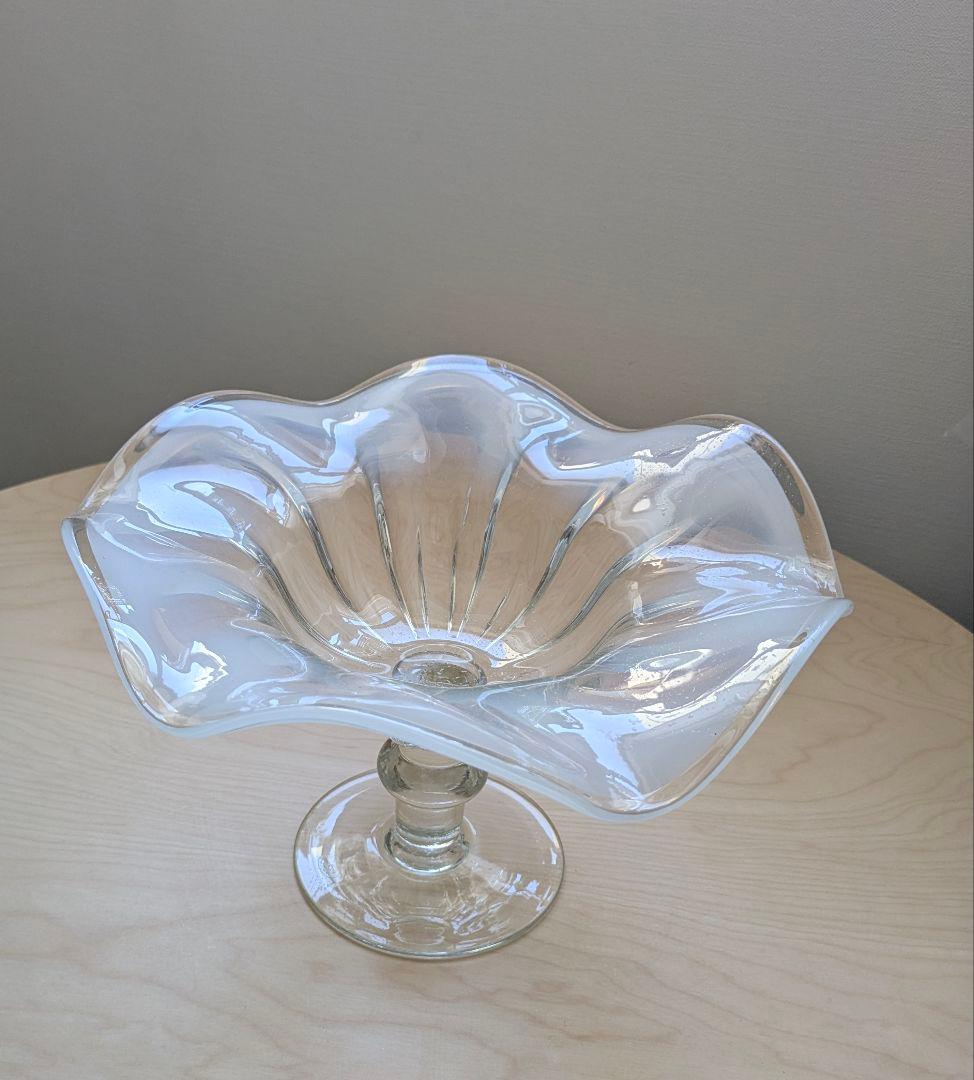 アンティーク美品 1940〜1950年代 イギリス ガラス製 コンポート