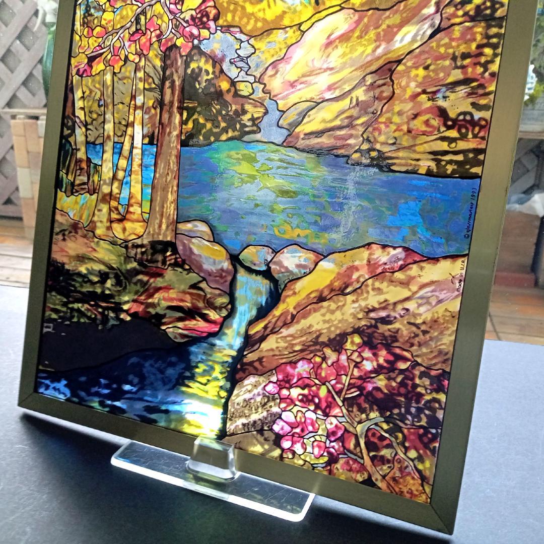 ルイスCティファニー ステンドグラスLandscape秋の風景グラスマスターズ社