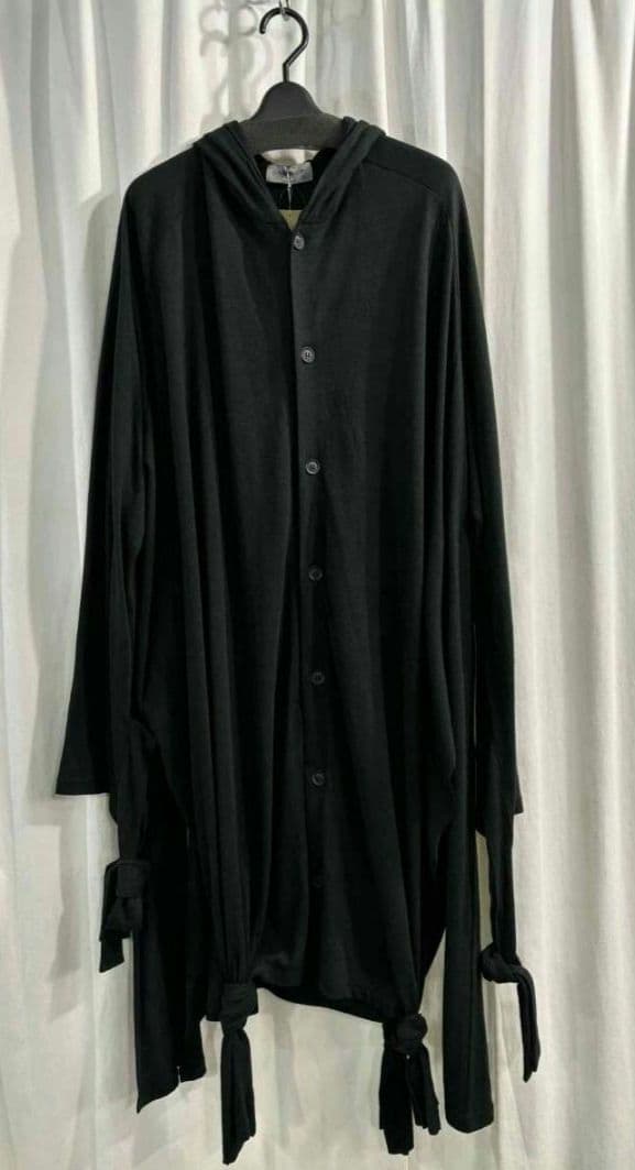 2024SS yohji yamamoto フードロングカーディガン