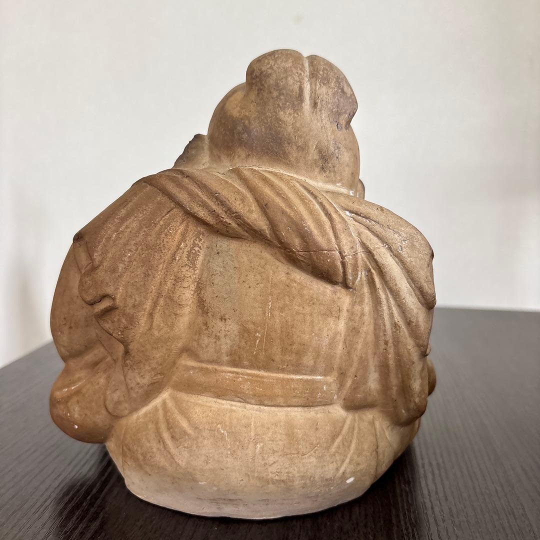 恵比寿 大黒天 像 置物 民芸品 陶器製 昭和レトロ 2体セット