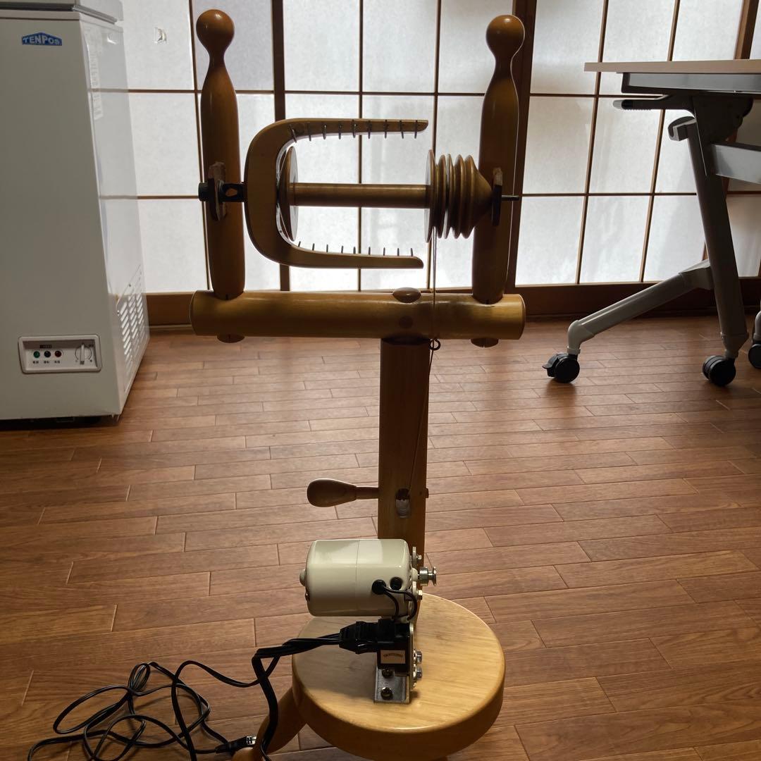 電動紡ぎ車　東京手織機　紡毛機