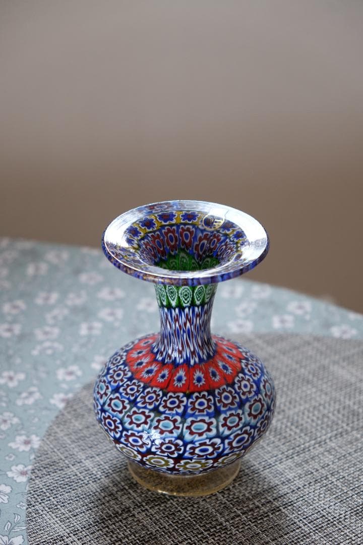 ベネチアガラス OMGバットゥ‐ト BATTUTO 技法 吹き花瓶