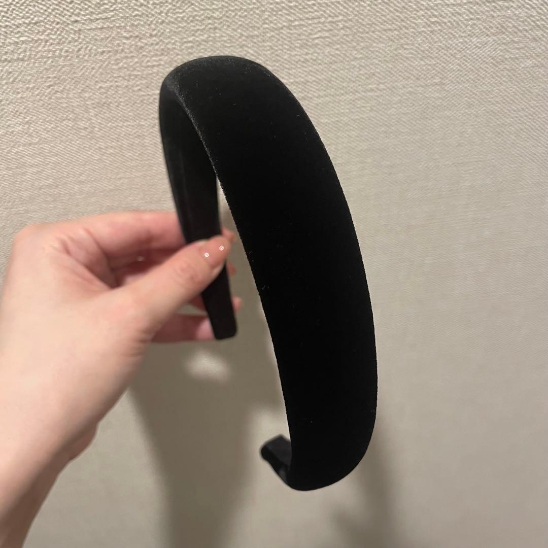 【美品】ALEXANDRE DE PARIS　ベロアカチューシャ(2.5cm)