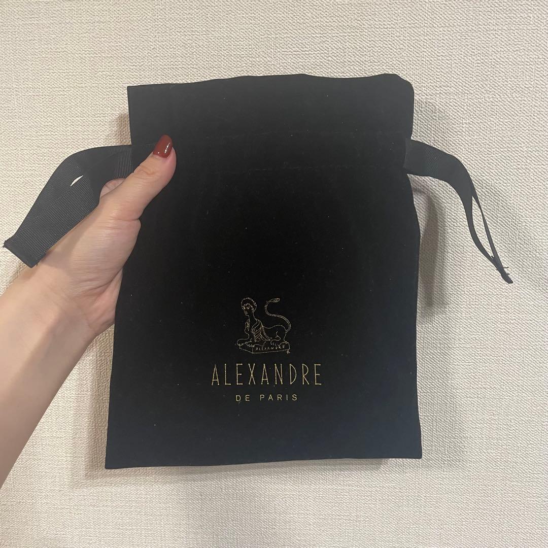 【美品】ALEXANDRE DE PARIS　ベロアカチューシャ(2.5cm)