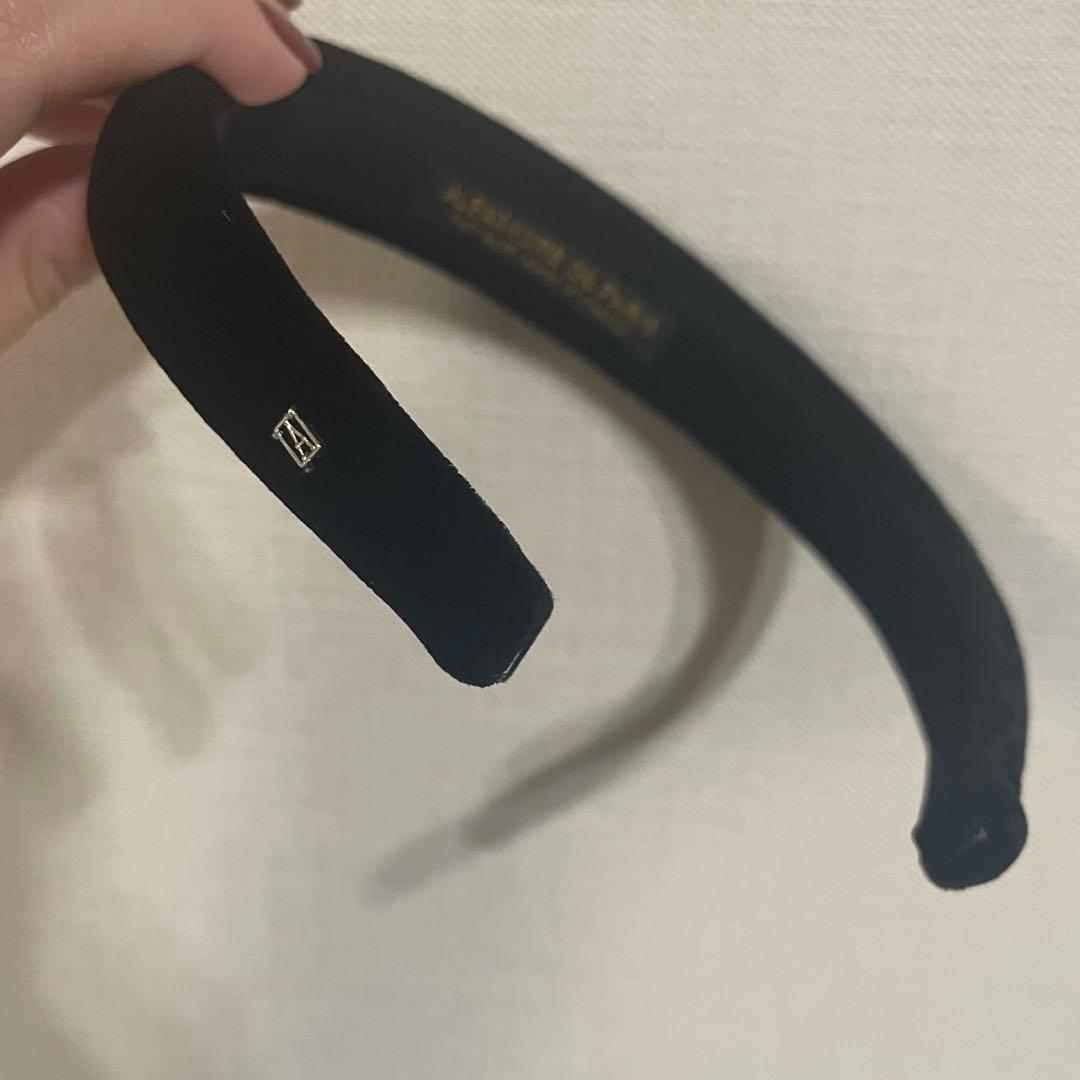 【美品】ALEXANDRE DE PARIS　ベロアカチューシャ(2.5cm)