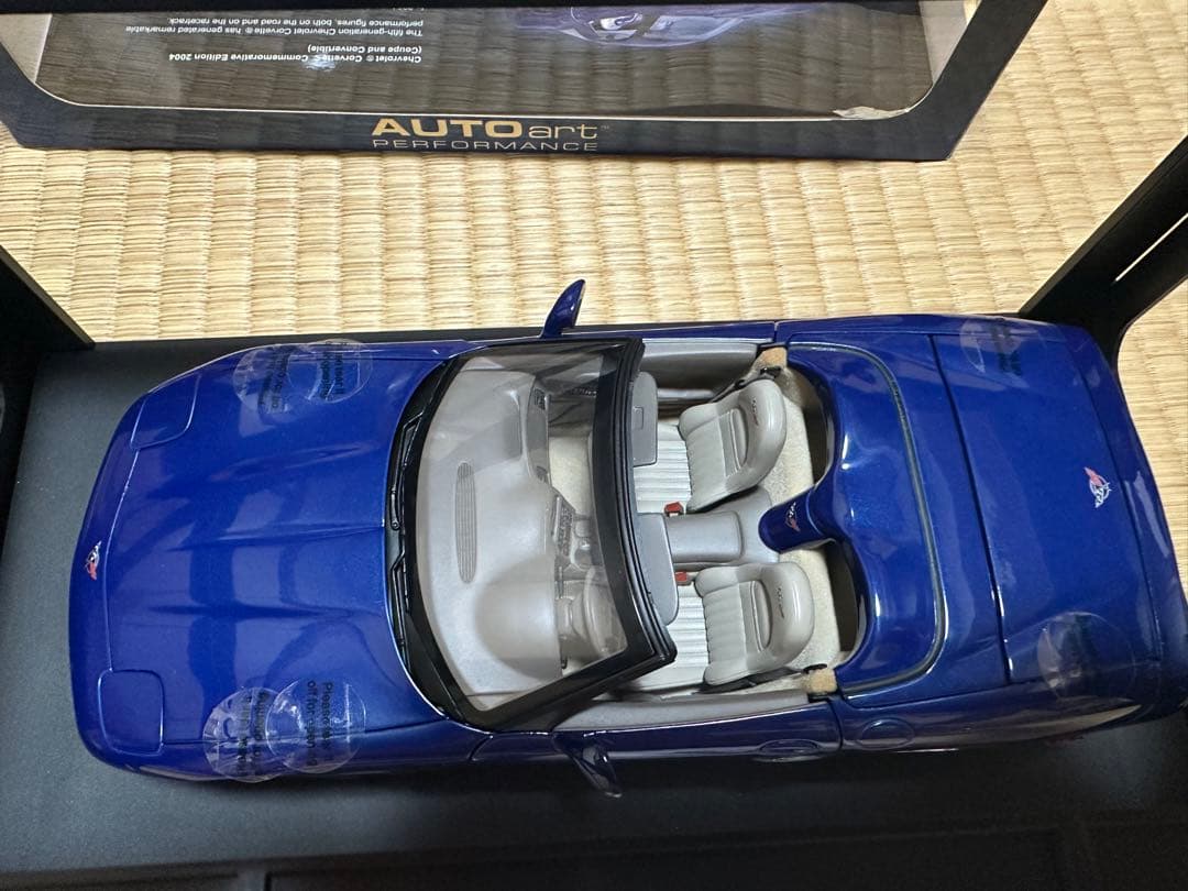 オートアート 1/18 シボレー コルベットC6  / 紺色 2台セットまとめて