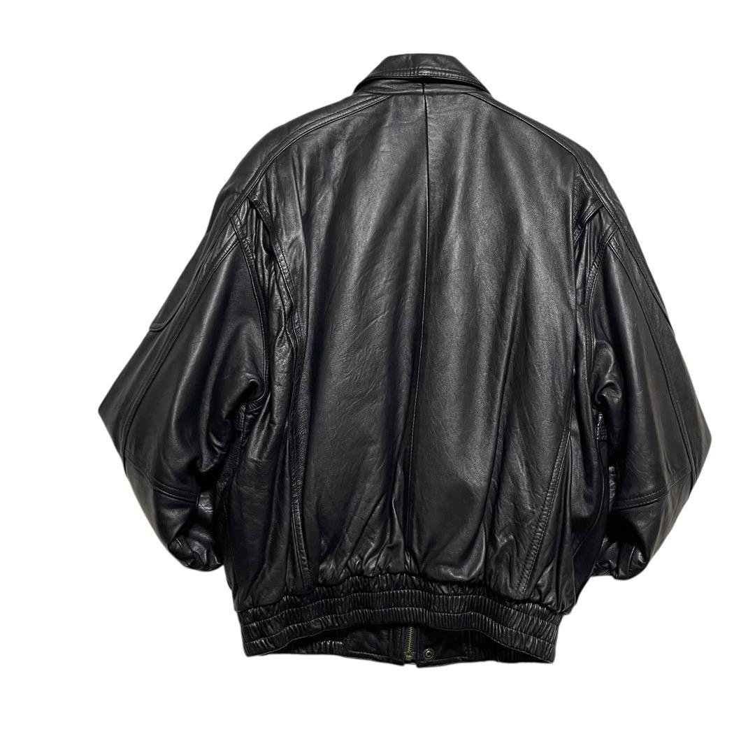 日本製 ハロルズギア 馬革 シングルライダースジャケット M 黒