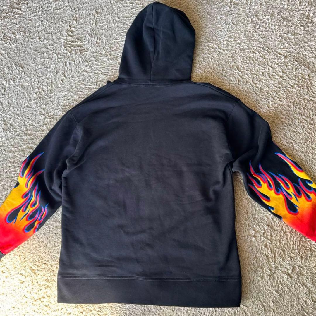 ひ*ろ様 ✨極美✨ディースクエアード2 パーカー　ブラック　フレイムス　ファイヤ