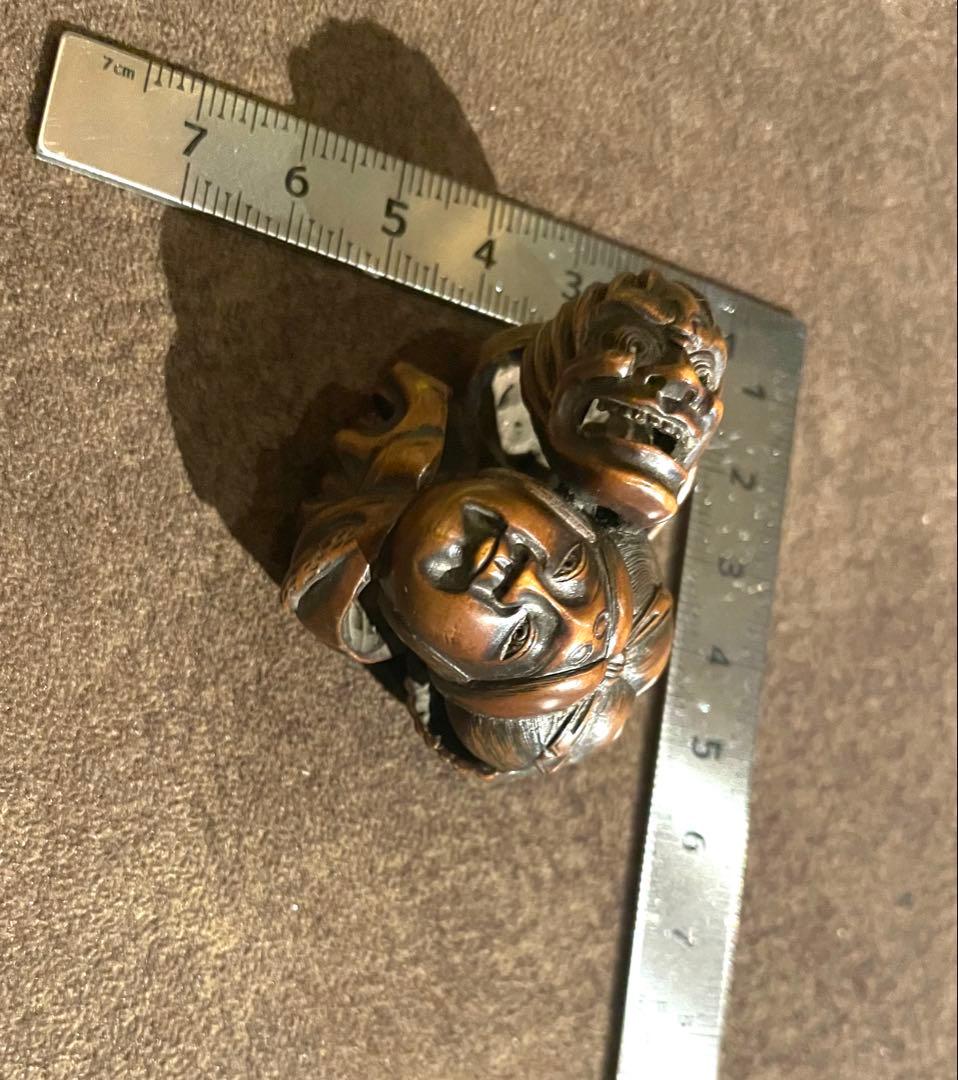 五面散らし 根付 無銘