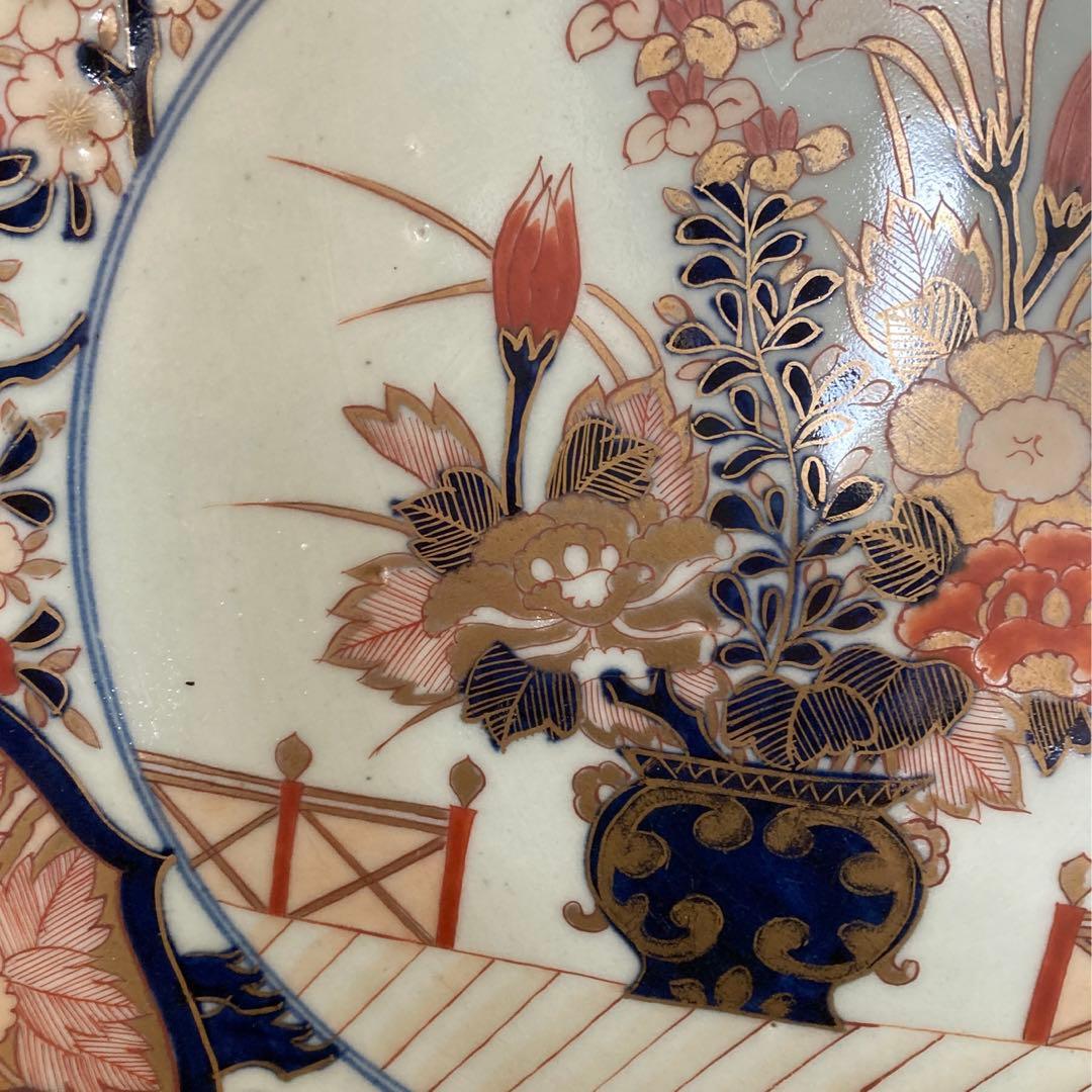 富貴長春　元禄花籠手大皿　江戸時代