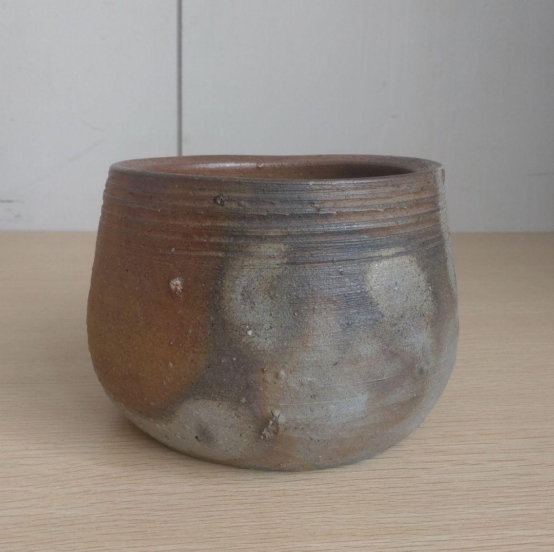 備前名工】乗松俊行 建水 茶道具 生花 窯変 茶碗 金重陶陽 山本陶秀