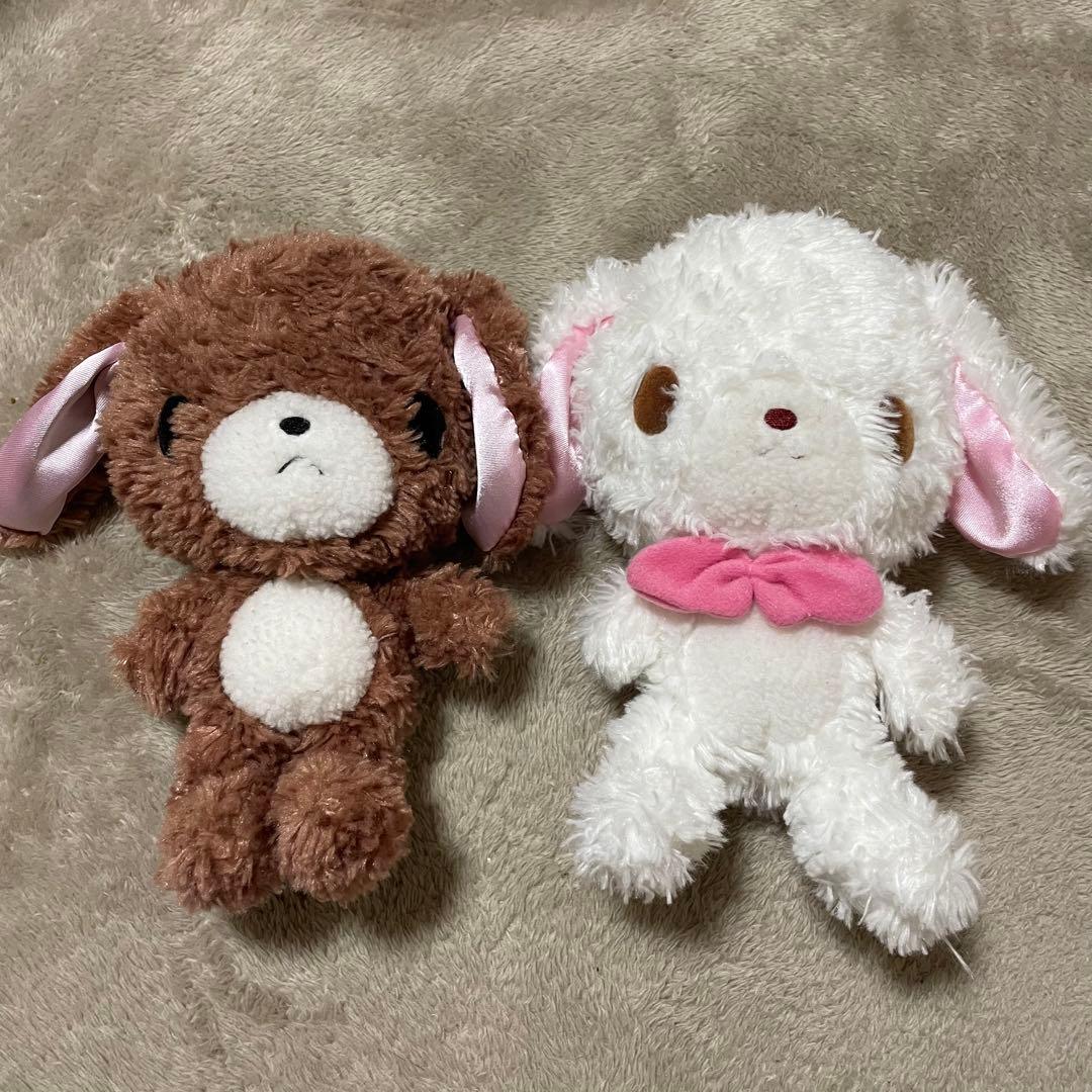 シュガーバニーズ ぬいぐるみ 2体セット しろうさ くろうさ