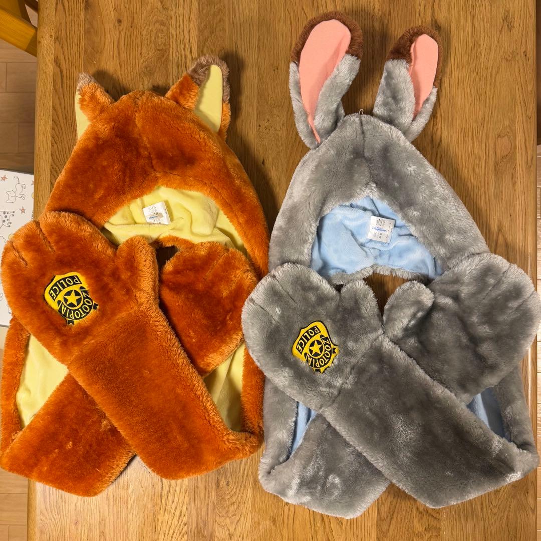 ディズニー ズートピア ファンキャップ フード付きマフラー ジュディ