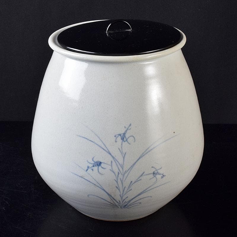 銀杏の木 様専用 安東五作 樊川窯 青華 花文 水指 共箱 M R8709B