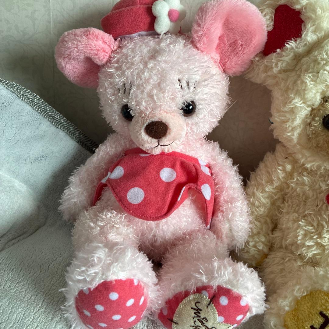 カドリーベア　熊　ディズニー　ミニー　ぬいぐるみ　Ｍサイズ　2体　クリスマス