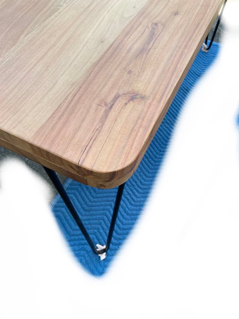 天然木　ウッド　ダイニングテーブル　アイアン