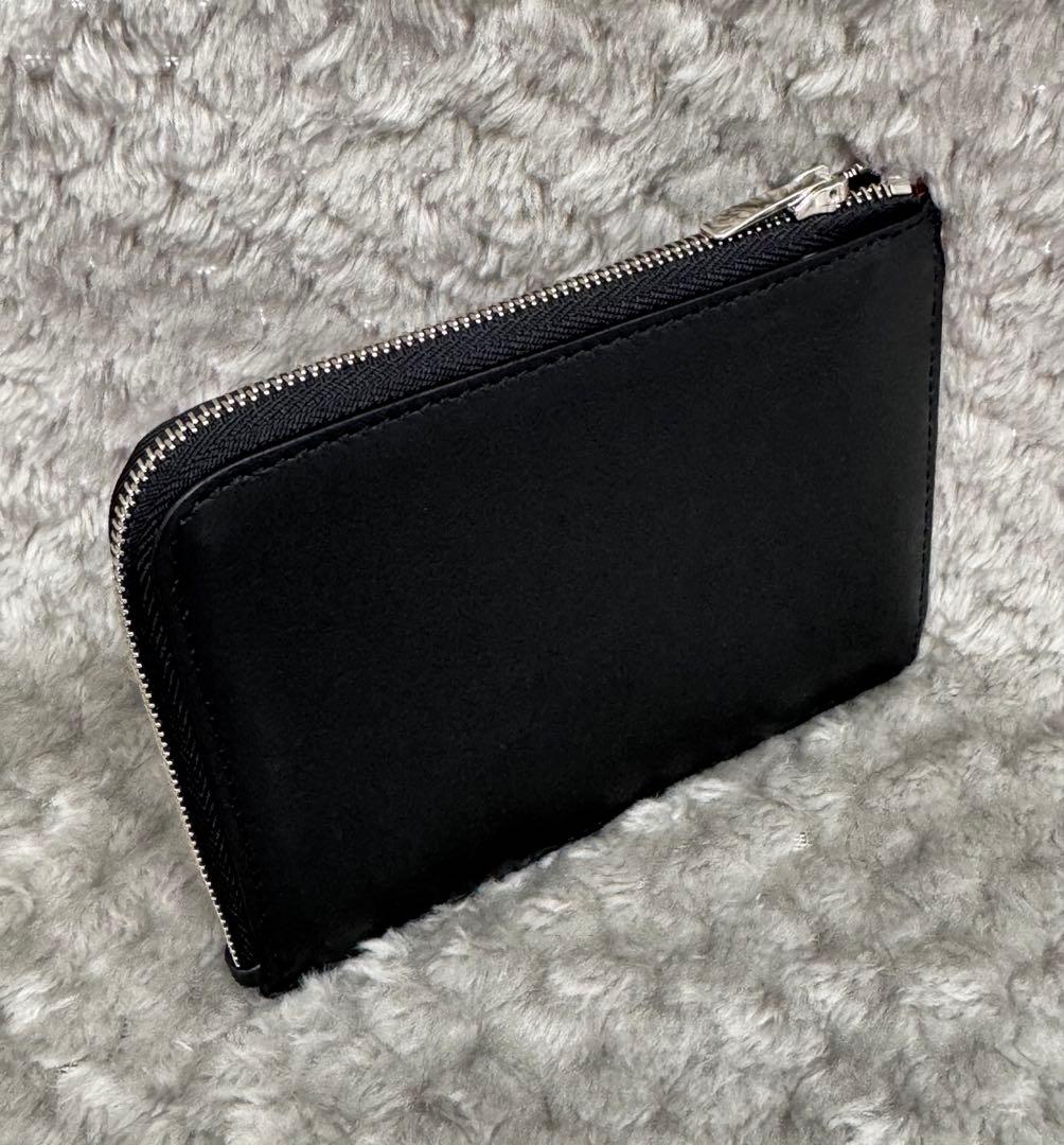《未使用品》J&M DAVIDSON L字ファスナー コンパクト財布　ブラック