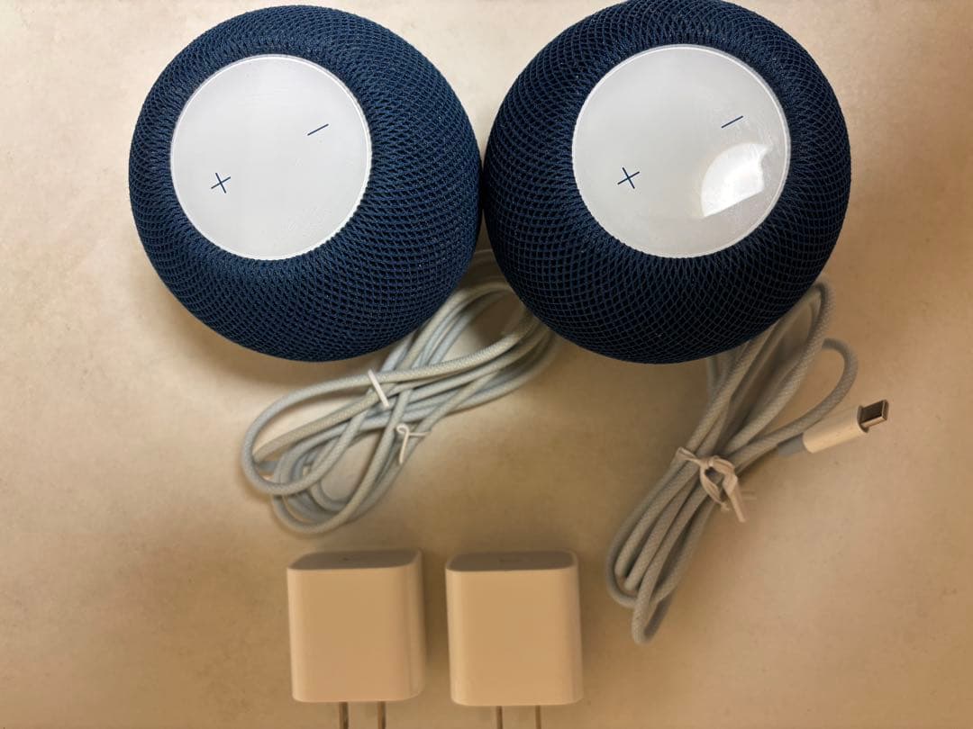 美品 Apple HomePod mini ブルー 電源アダプタ欠品 美品 Apple Pod