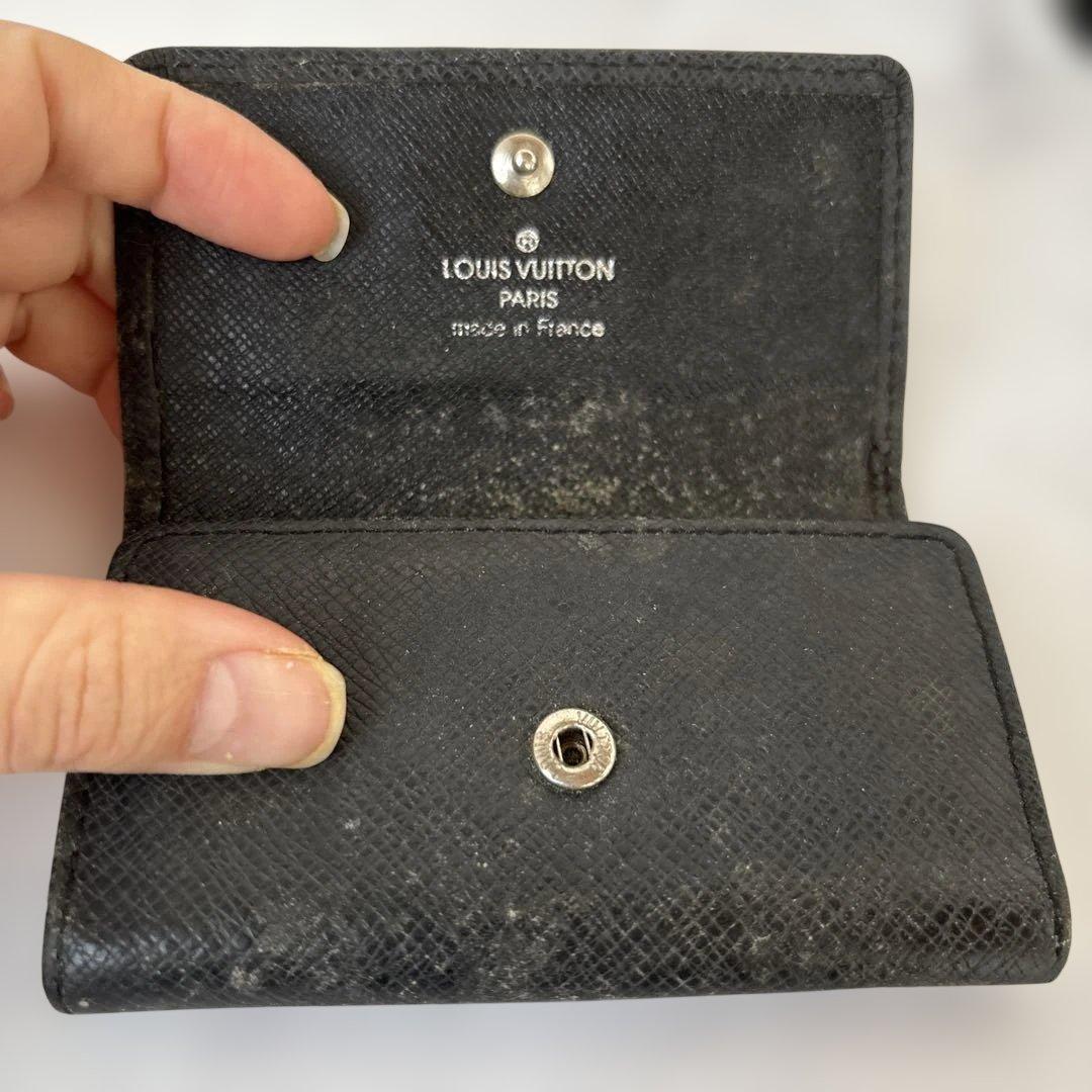 LOUIS VUITTON ブラック レザー キーケース - メルカリ