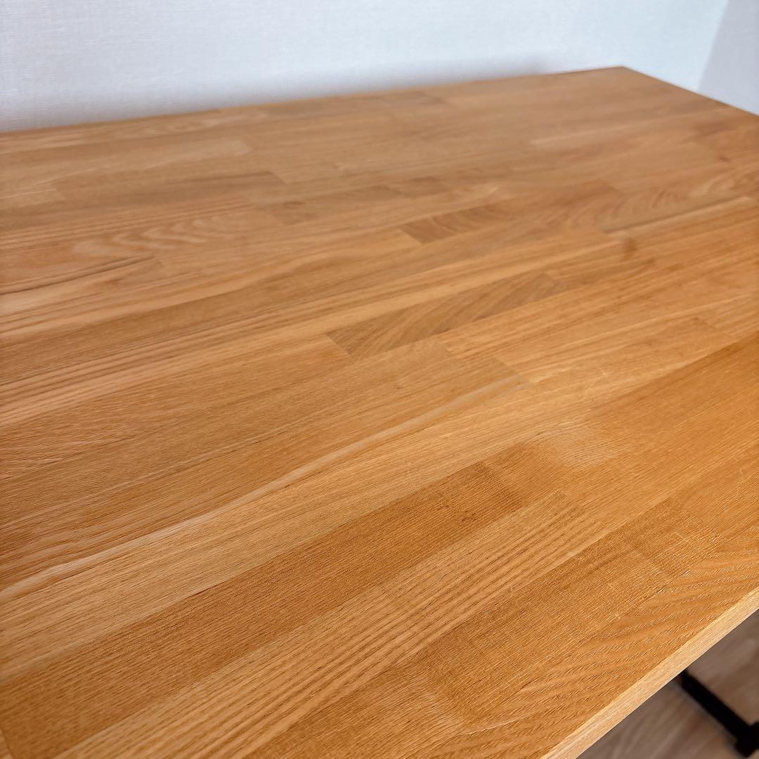 ガス圧 昇降式テーブル 無垢材 ナチュラルカラー W900