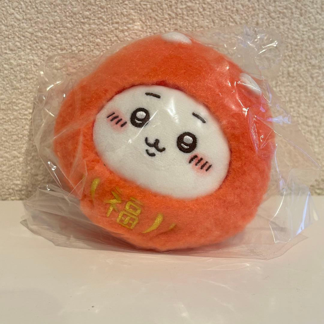 ちいかわ ぬいぐるみ 招福 だるまになっちゃった おかおバッチ