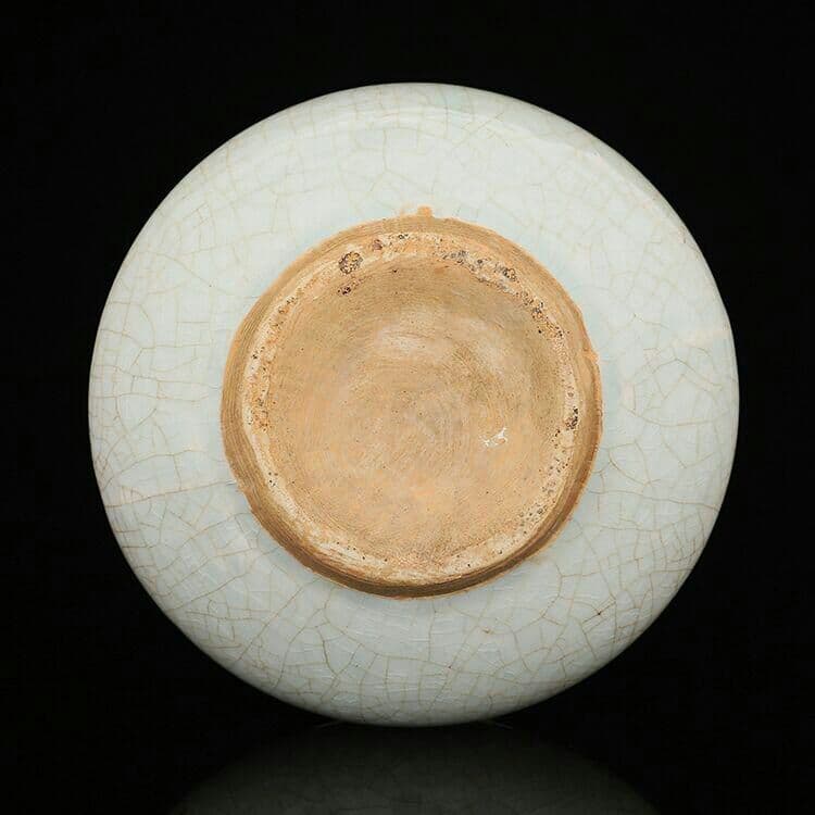 北宋の 湖田窯 影青釉 寿桃扁腹瓶 骨董磁器 古い物件q7