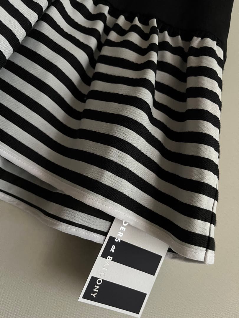 ▪️専用　BORDER FRILL TOP(38) 　BLACK