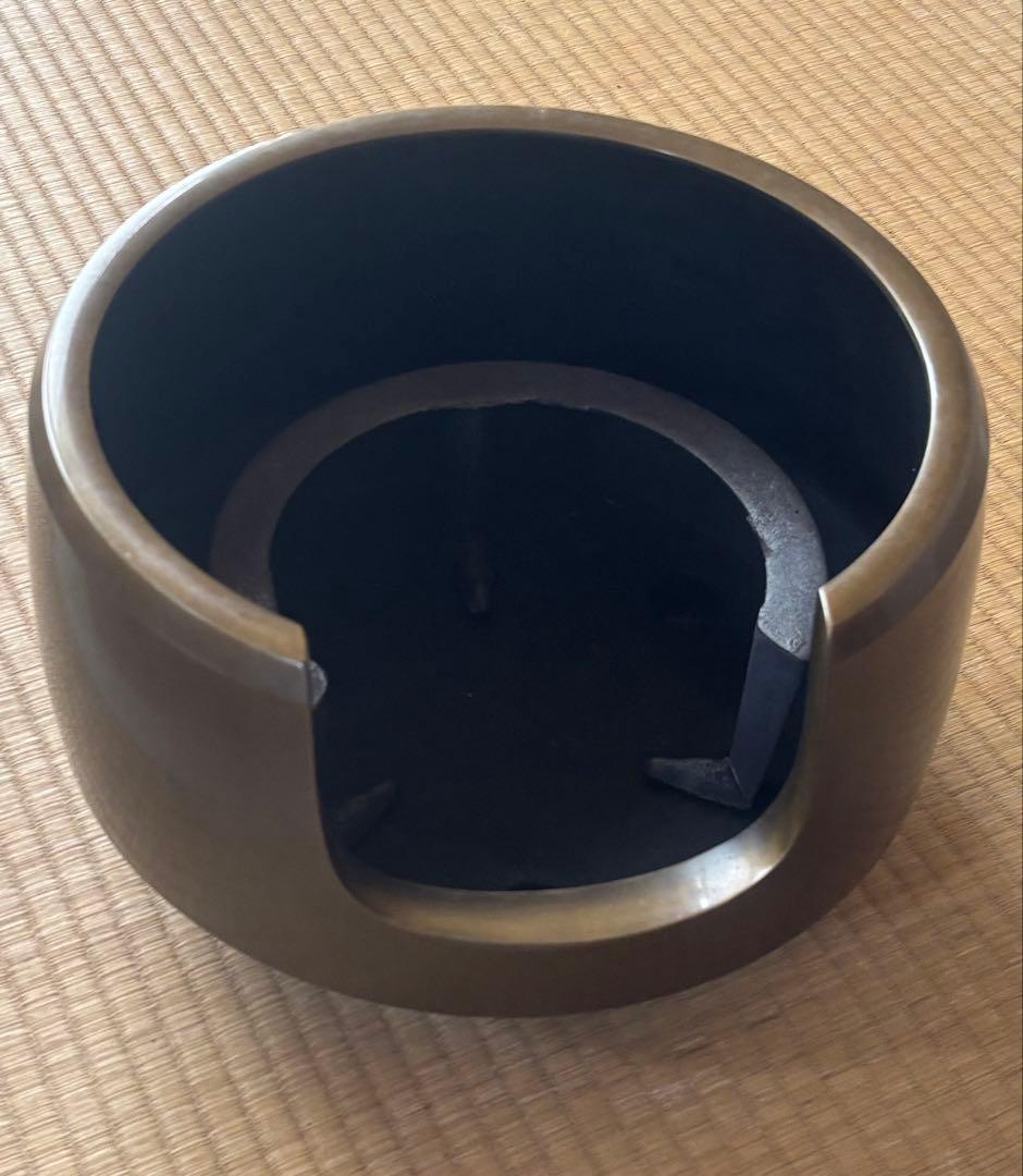 茶道具 風炉 五徳付 敷板❤️荒目板 鉄器製五徳 火鉢道具 キャンプ用品