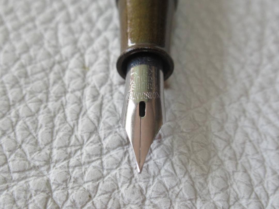 ◇未使用 1950年頃 ラベル付◇杉田万年筆 ライン 茶色ベークライト製 細字