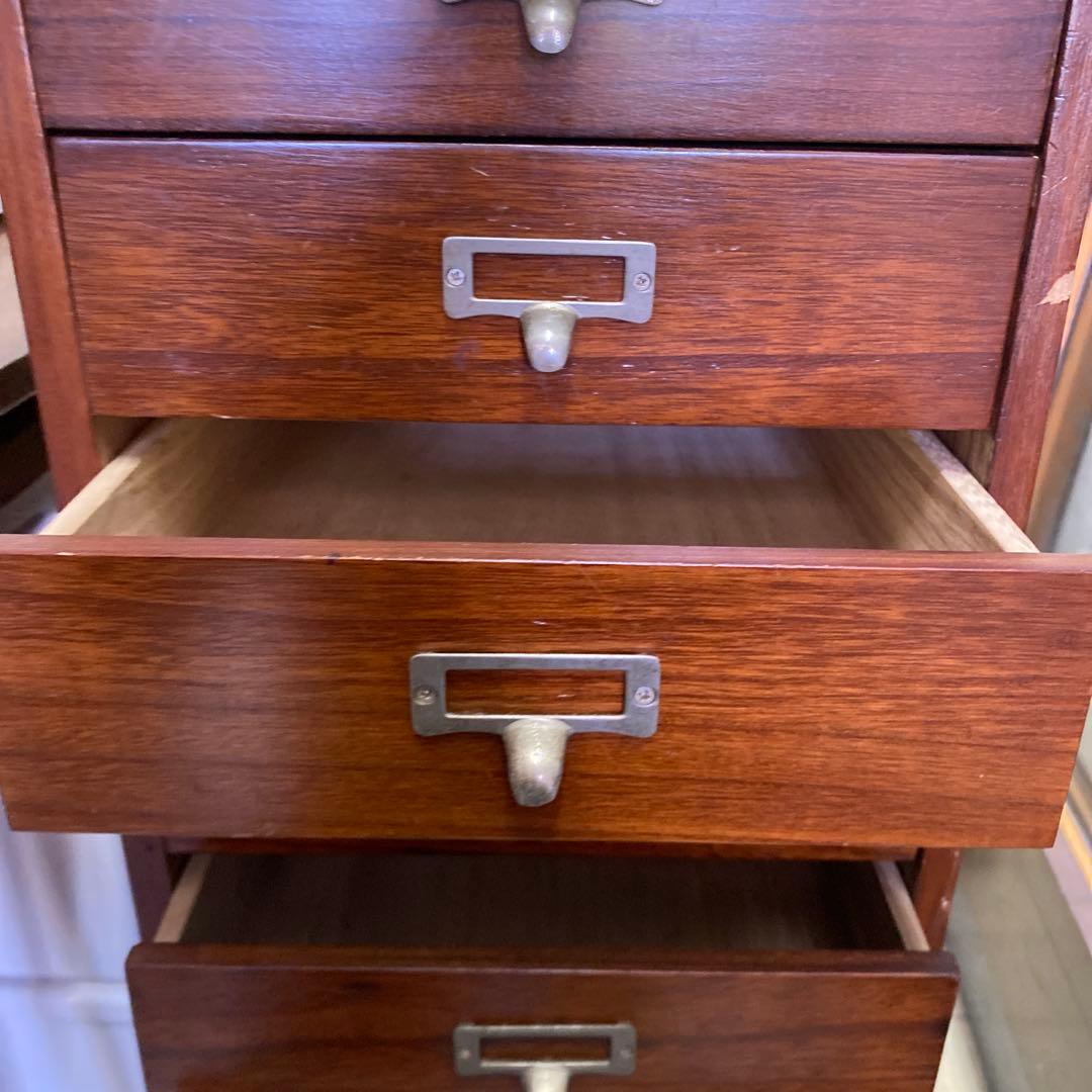 木製 書類棚 箪笥 タンス レトロ コロ付き G7821