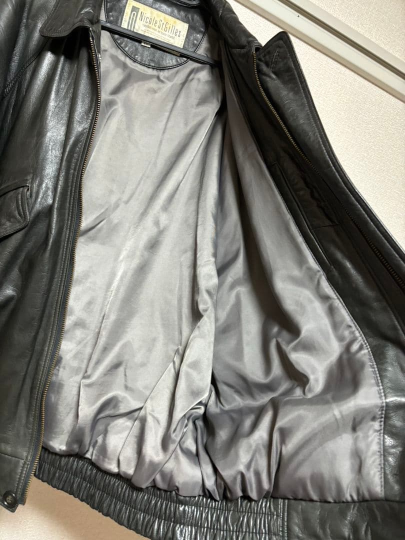 最終値下げ 80s Nicole St Gilles ブラック レザージャケット nicole