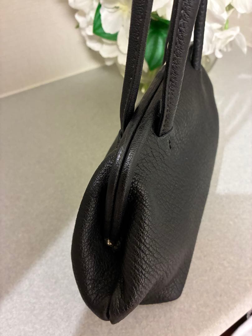 中川政七商店　鹿革のがま口ハンドバッグ