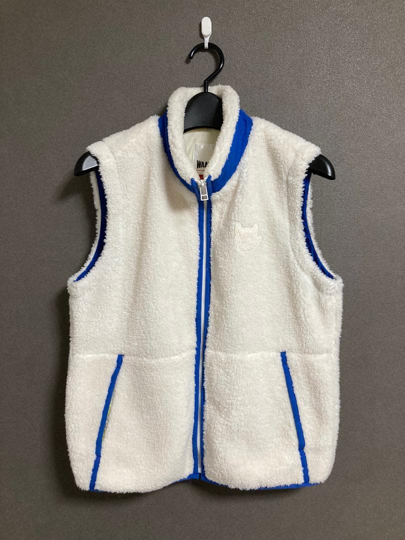 新品 WAAC ロゴ ボア フリース ベスト 072304258