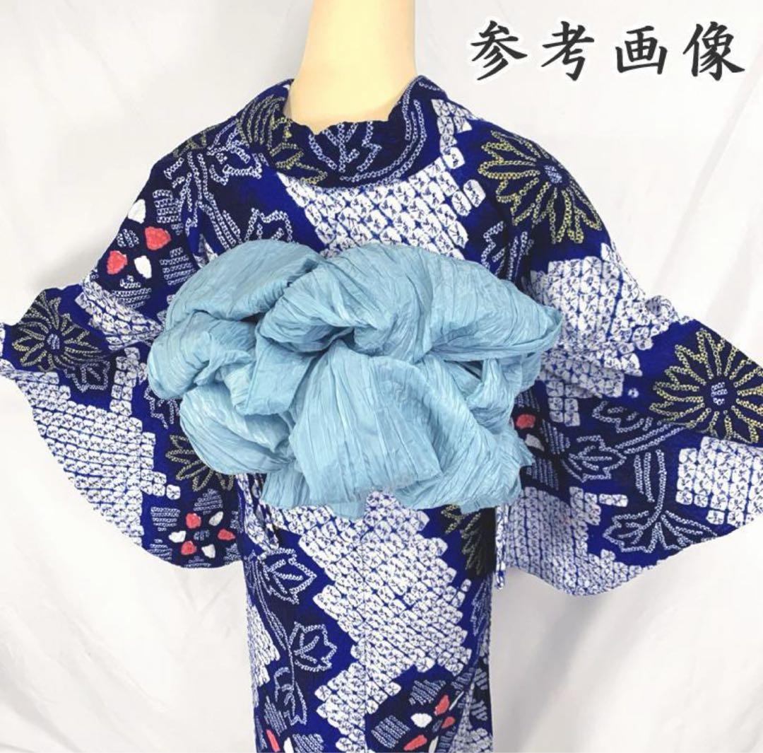 〇405mk84〇有松鳴海絞り 浴衣 蜘蛛絞り 花 木綿 居敷当て付き〇状態良好