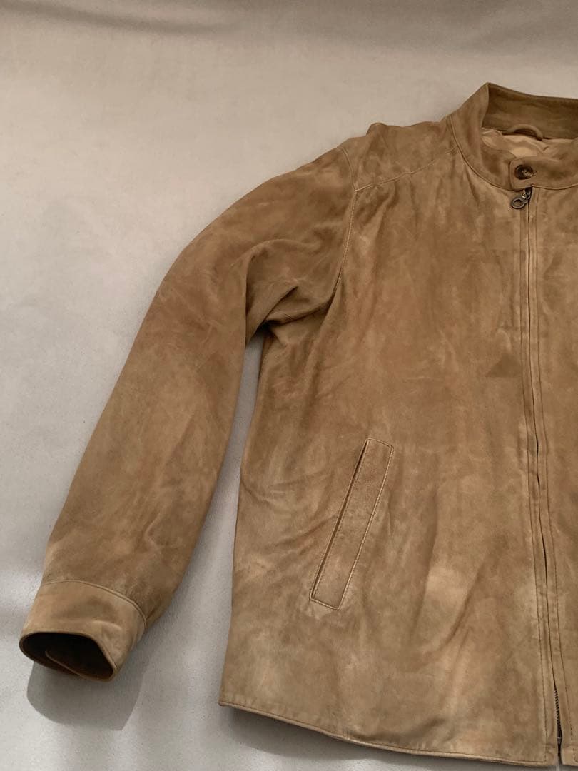 サルバトーレ フェラガモ スエード シングルライダース