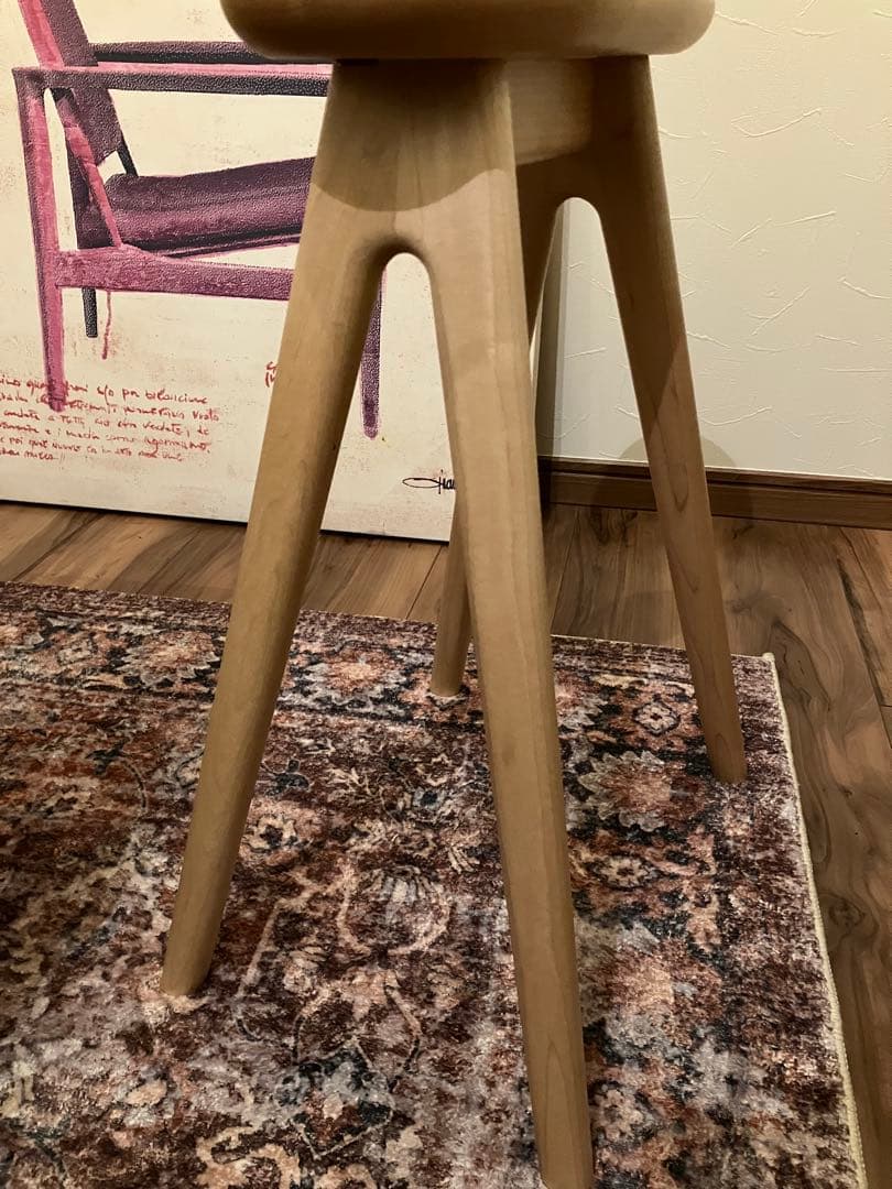 【極美品・完品】ナガノインテリア スツール 木製 コッペスツール