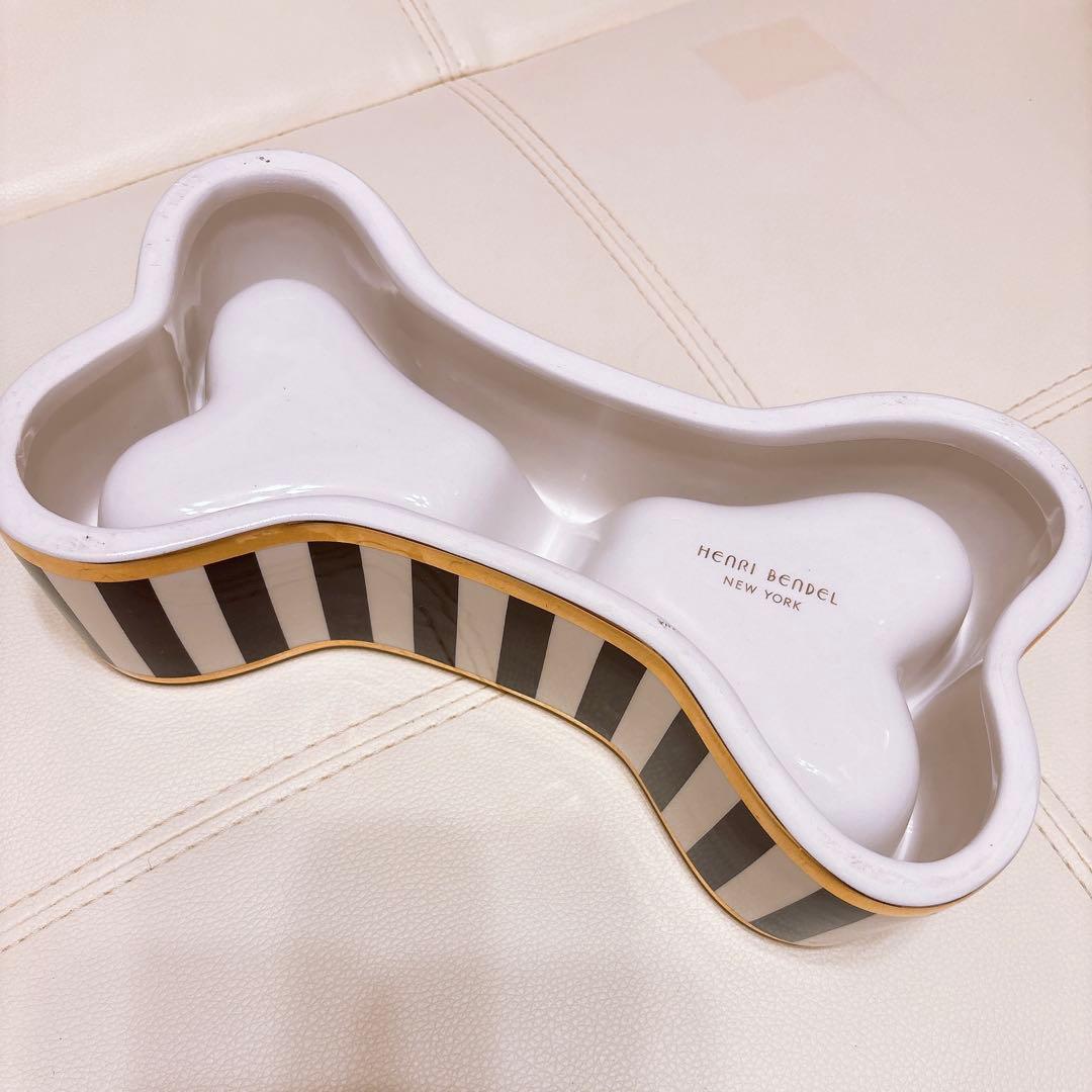 新品未使用】Henri Bendel 骨型犬用食器セット 紙袋付き